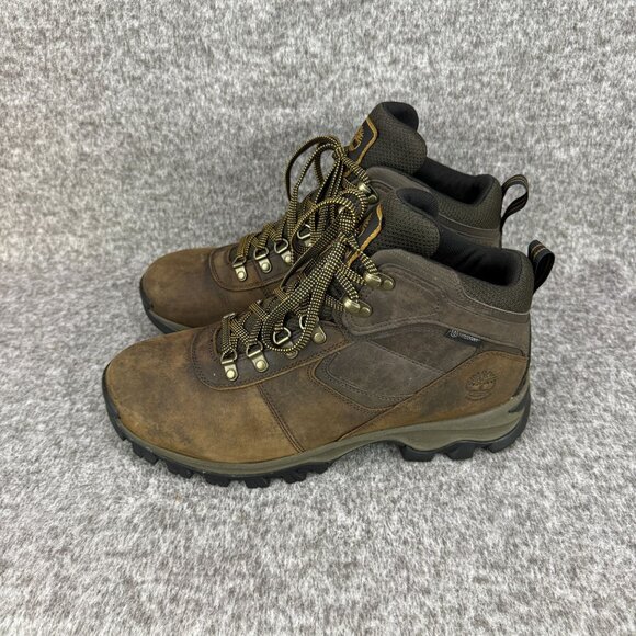 ✅Timberland Mt. Maddsen Mid Mens 11 Waterproof Hiking Boots Brown Leather Shoes - Picture 10 of 12